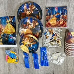 New Beauty and the Beast Birthday Party Tableware Set